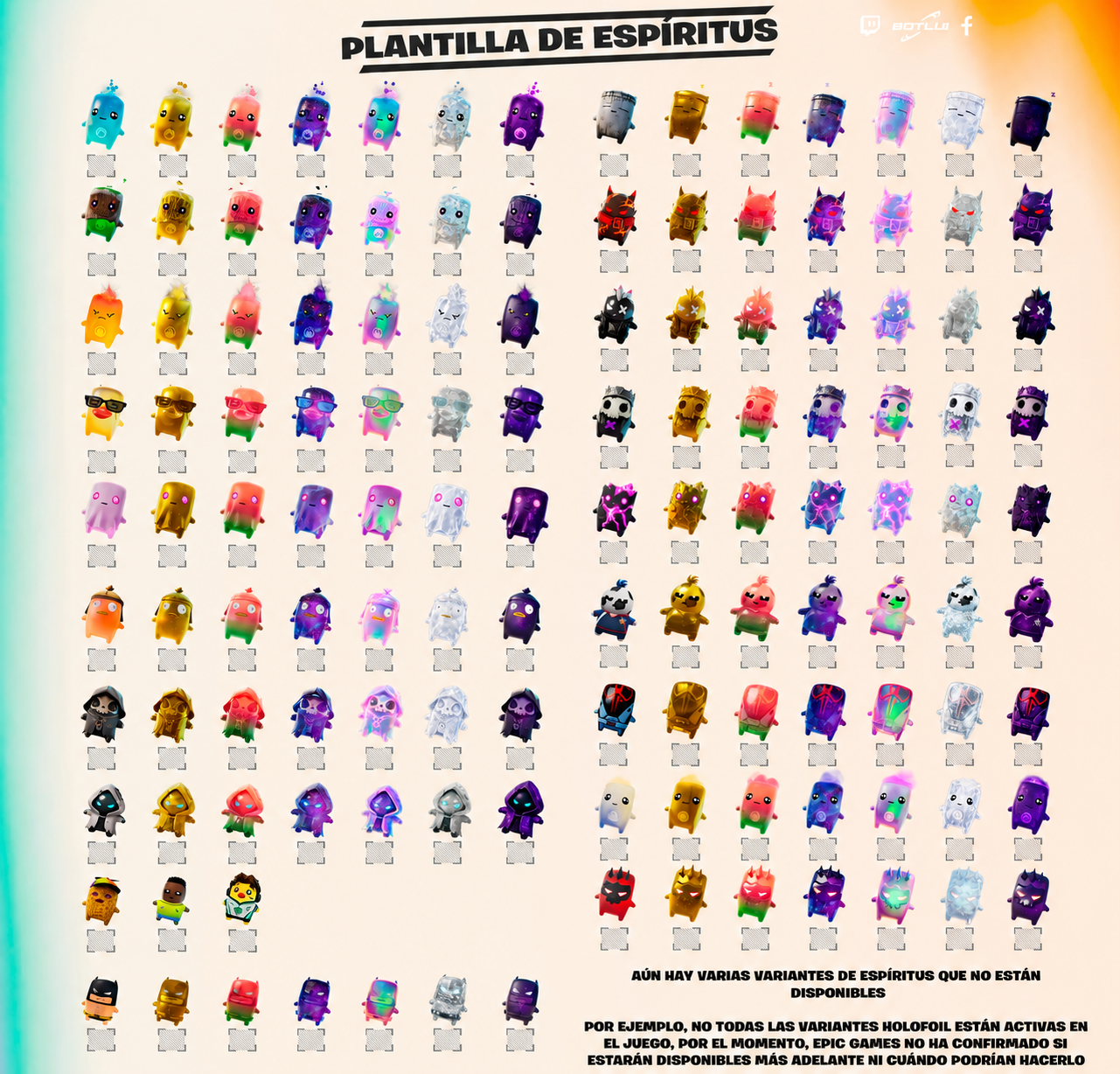 Plantilla de Espiritus